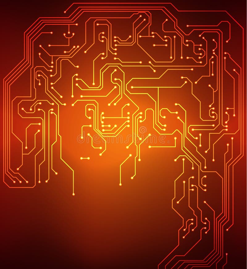 Circuit board background stock illustration
