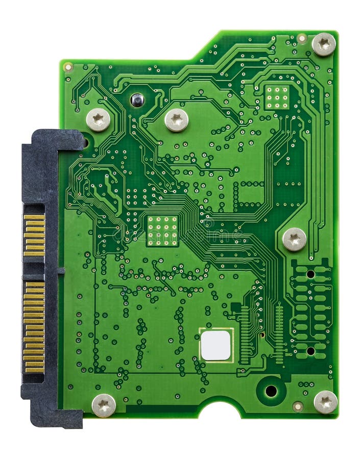 Circuit Board Details with Connectors Stock Image Image of