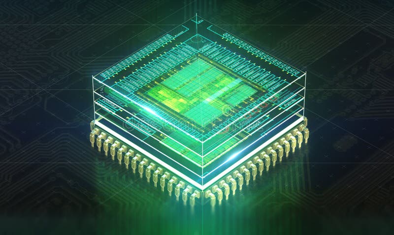Circuit board. Electronic computer hardware technology. Motherboard digital chip. Tech science EDA background royalty free illustration