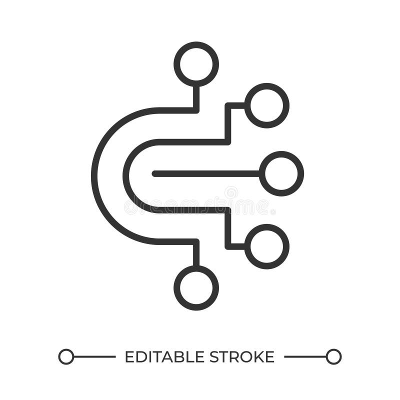 Circuit board path linear icon vector illustration
