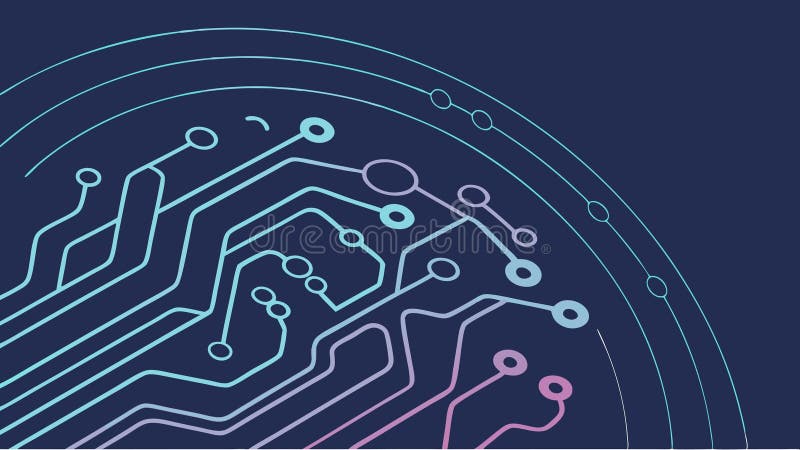 Circuit board pattern background, tech and electronic design vector design Generative AI vector illustration
