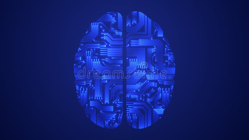 Circuit board for the technological brain royalty free illustration