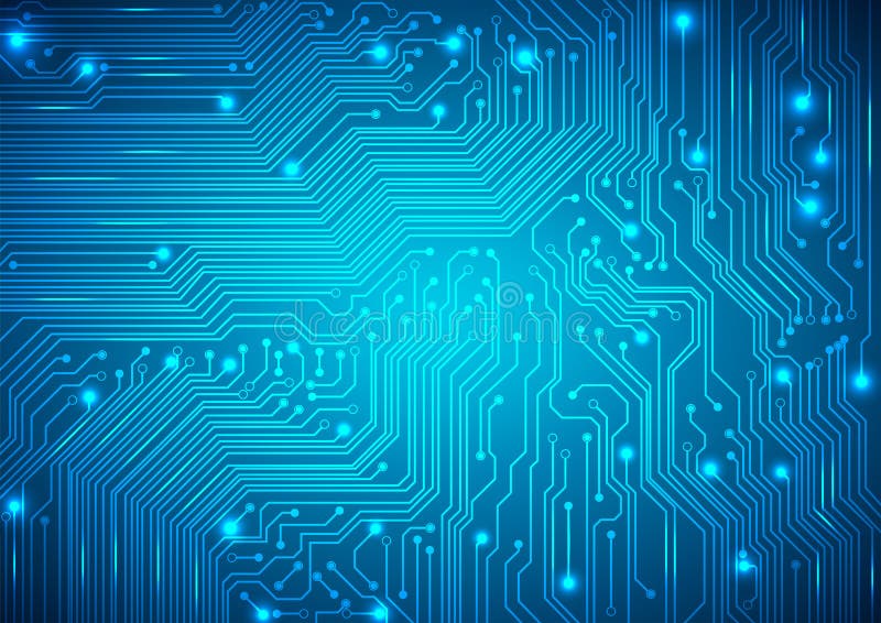 Circuit board vector blue background