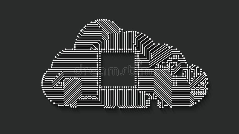 Circuit cloud computing vector illustration Circuit cloud computing vector illustration