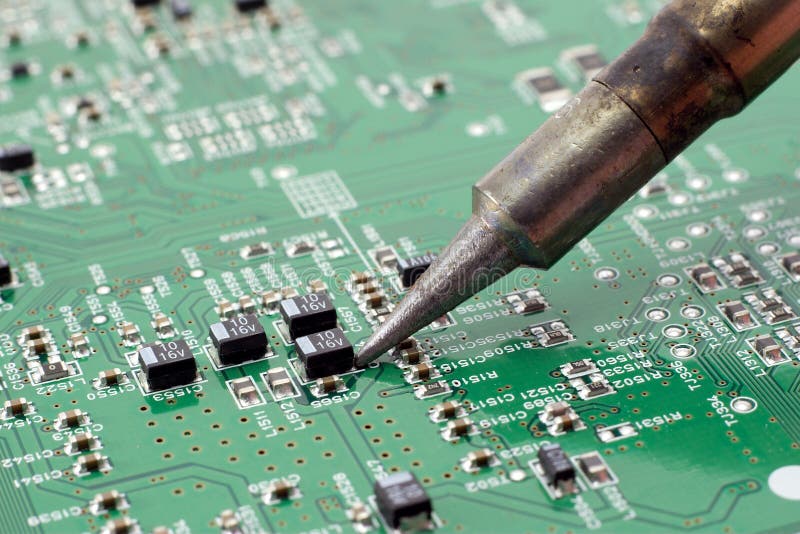 Circuit repair. stock image. Image of component, technician 3562937