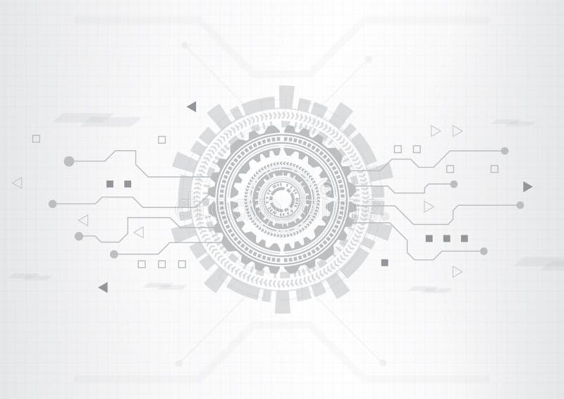 Circuit technology background with hi-tech digital data stock illustration