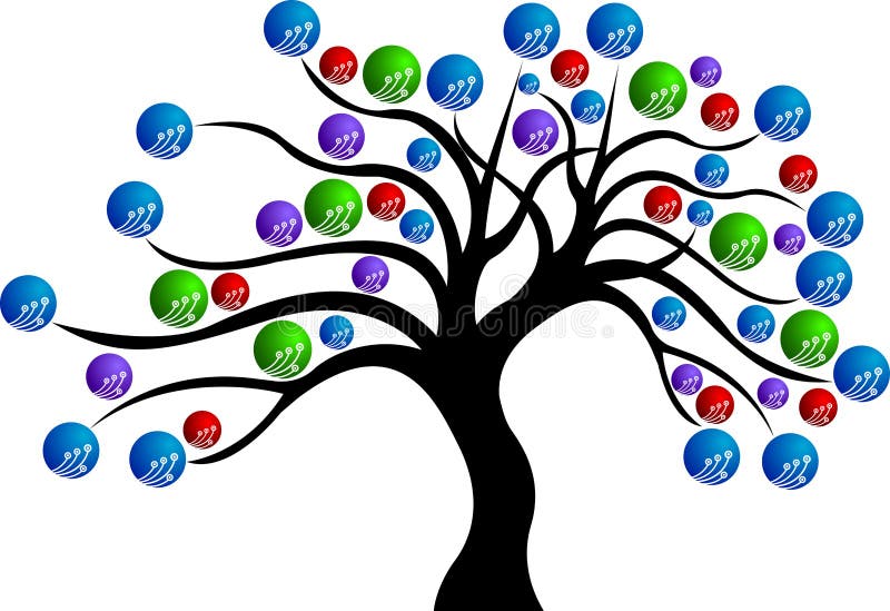 Circuit tree royalty free illustration