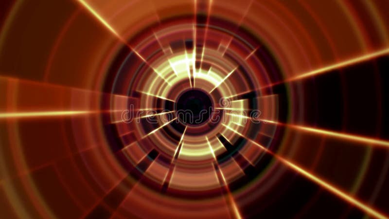 circulaire ronde portaile de 2D vortex pourpre orange de tunnel avec les rayons légers