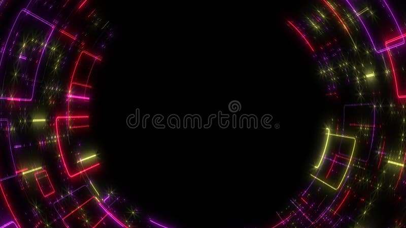 Linii și forme de artă circulară colorate pentru design web sau artă grafică royalty free illustration