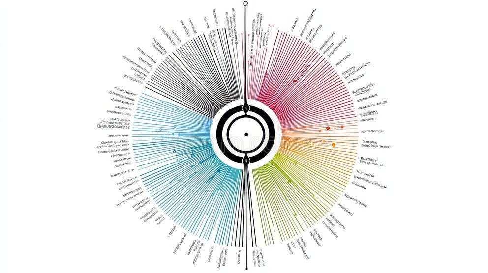 Circular Data Visualization Chart Abstract Circular Chart Displaying ...