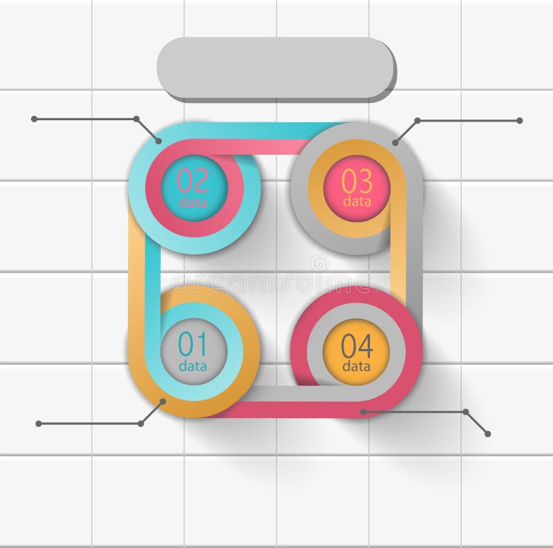 Circular design element infographic, presentation template royalty free illustration
