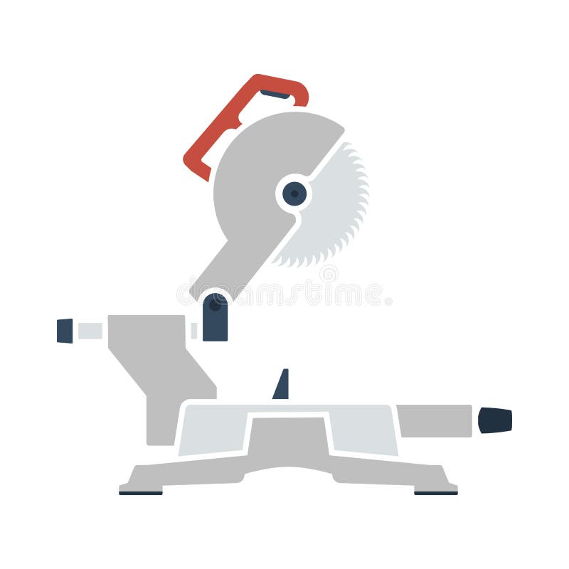 Circular End Saw Icon stock illustration