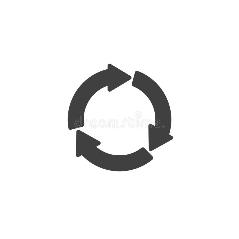Circular flowchart with arrows vector icon royalty free illustration