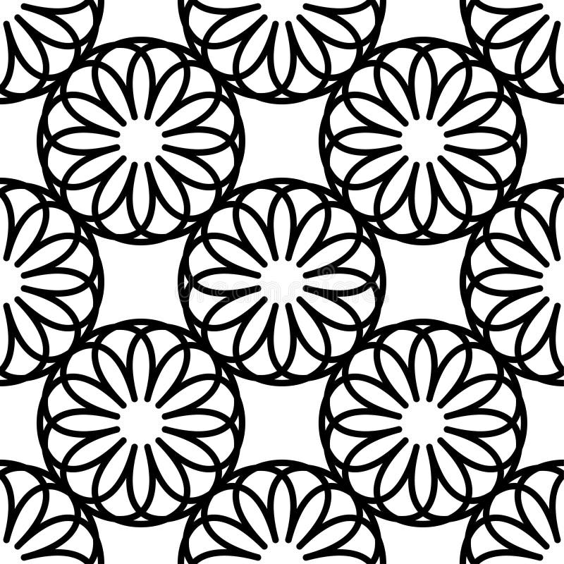 Circular Flower decorative patterns vector illustration