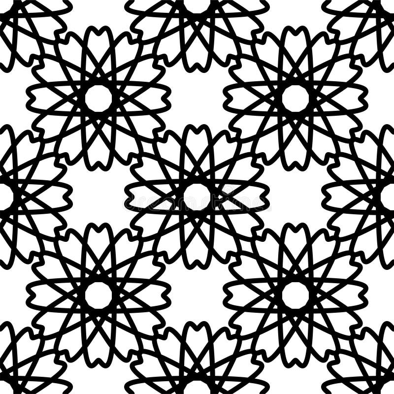 Circular Flower decorative patterns stock illustration