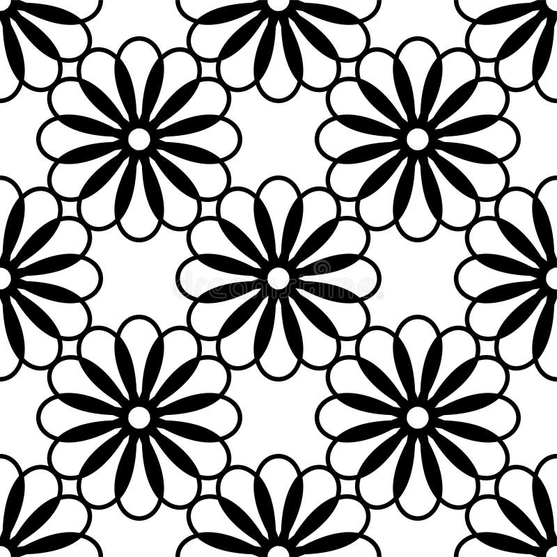 Circular Flower decorative patterns royalty free illustration