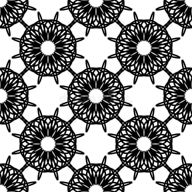 Circular Flower decorative patterns stock illustration