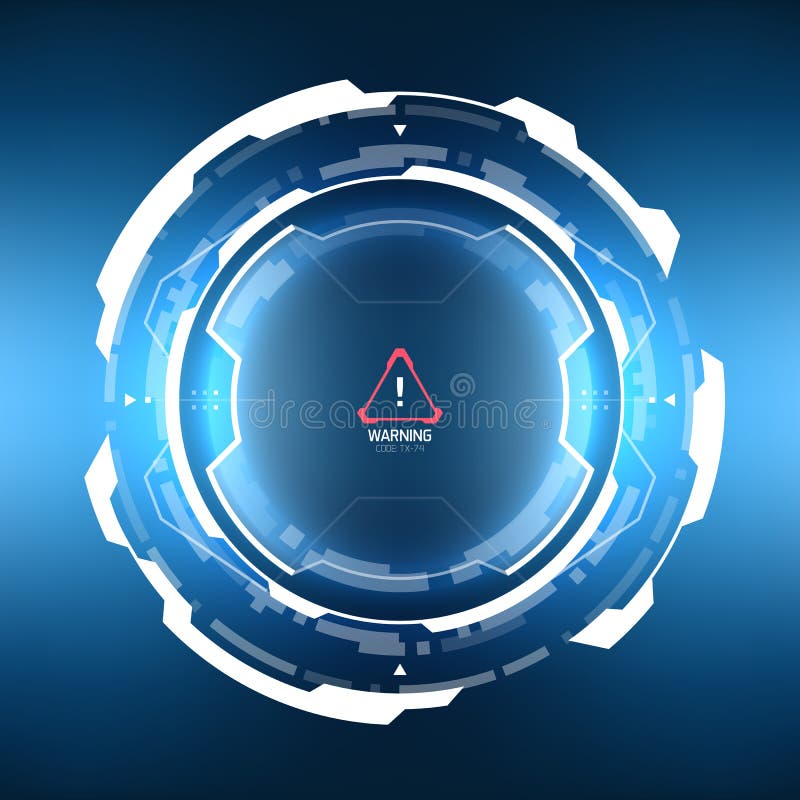 Circular futurista HUD Element da ficção científica ilustração do vetor Circular futurista HUD Element da ficção científica ilustração do vetor