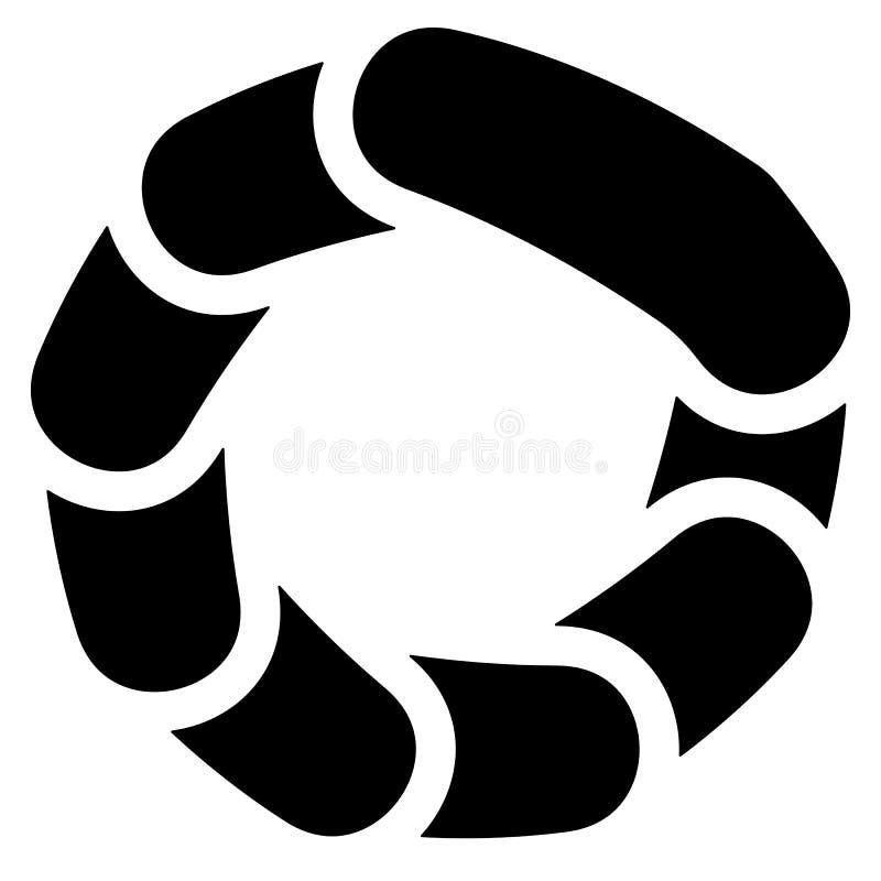Circular generic symbol, icon - Rotated overlapping bars, rounded rectangles royalty free illustration Circular generic symbol, icon - Rotated overlapping bars, rounded rectangles royalty free illustration