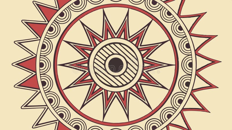 Circular geometric star mönster a celestistic design element vetor design Generative AI stock illustrationer