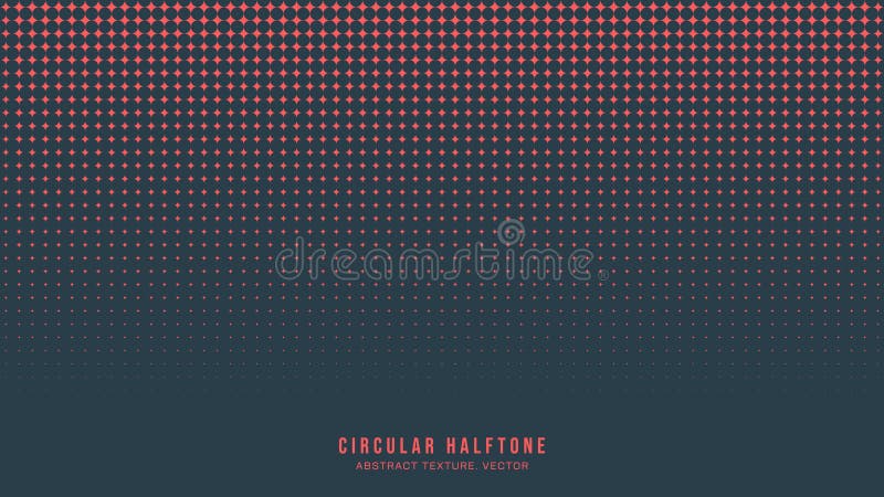 Circular Half Tone Pattern Faded Border Vector Red Black Colour Abstraction stock illustration