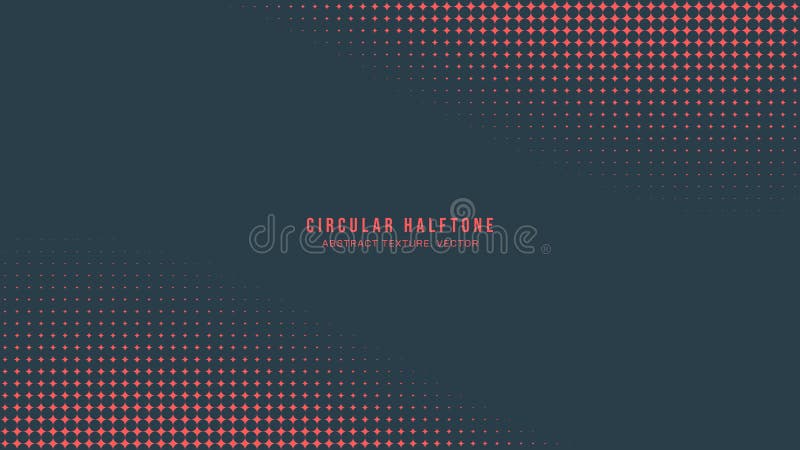 Circular Half Tone Pattern Faded Twisted Frame Vector Red Black Abstraction stock illustration