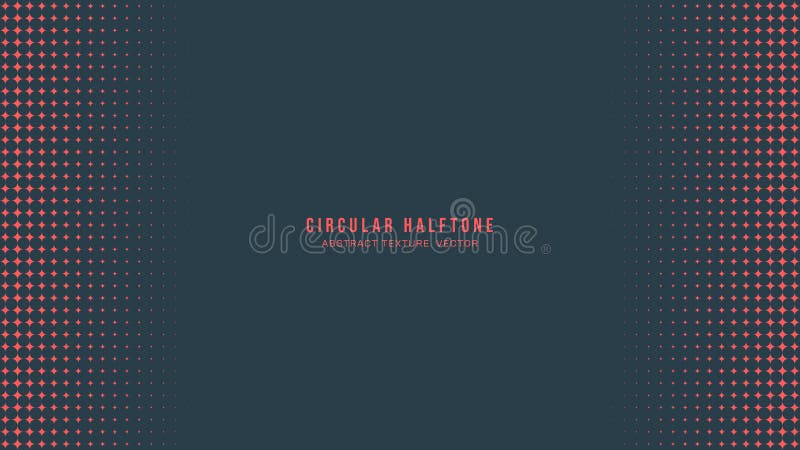 Circular Half Tone Pattern Faded Vertical Border Vector Red Black Abstraction stock illustration