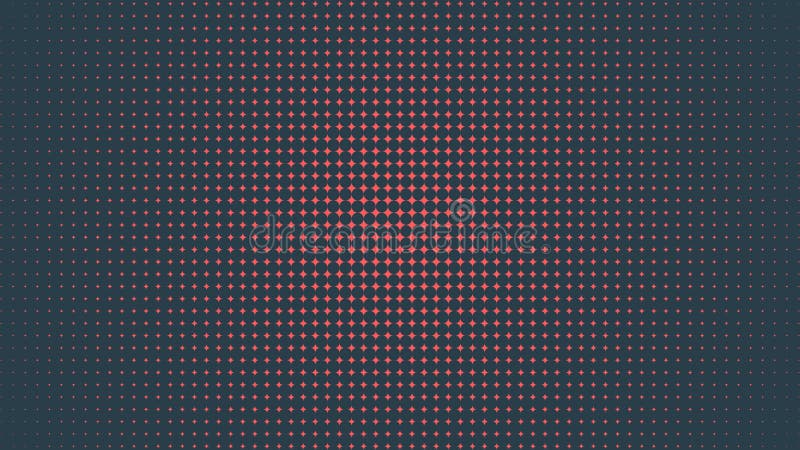 Circular Half Tone Pattern Radial Gradient Vector Red Black Abstract Background stock illustration