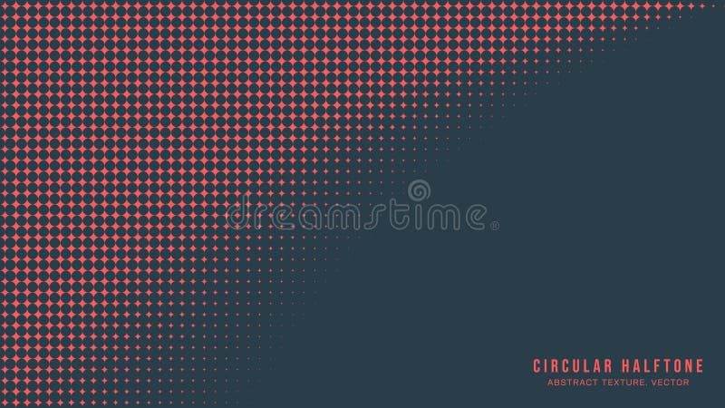 Circular Half Tone Pattern Rounded Border Vector Red Black Colour Abstraction stock illustration