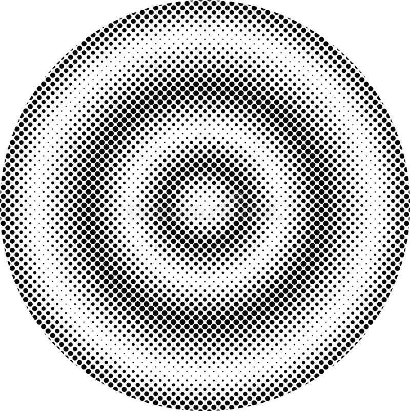 Circular Halftone Dot Gradient Pattern Creating a Mesmerizing Optical Illusion vector illustration