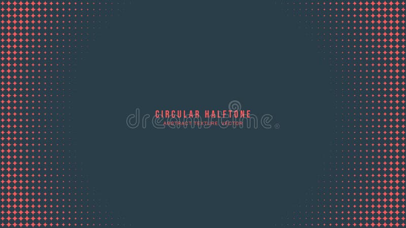 Circular Halftone Pattern Faded Round Frame Vector Red Black Abstract Background stock illustration