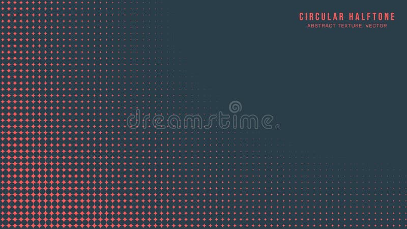 Circular Halftone Pattern Round Border Vector Red Black Colour Abstract Backdrop vector illustration