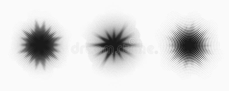 Circular halftone pattern. vector illustration