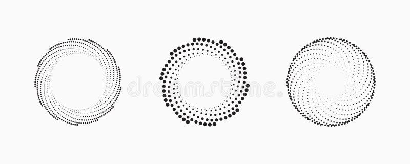 Circular halftone pattern. vector illustration