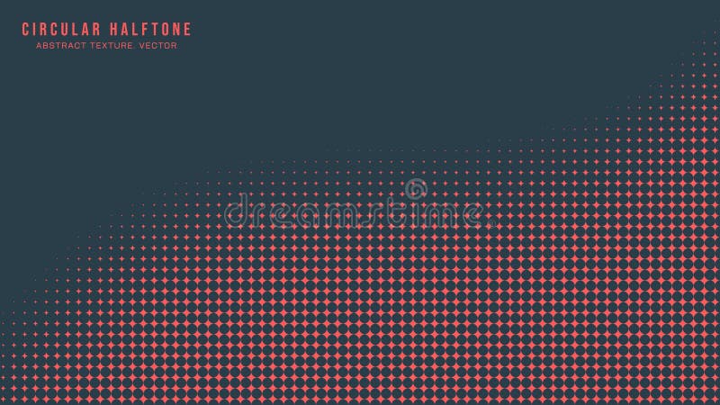 Circular Halftone Pattern Smooth Curved Border Vector Red Black Abstraction vector illustration