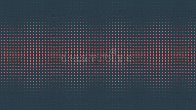 Circular Halftone Pattern Straight Line Border Vector Red Black Abstraction royalty free illustration