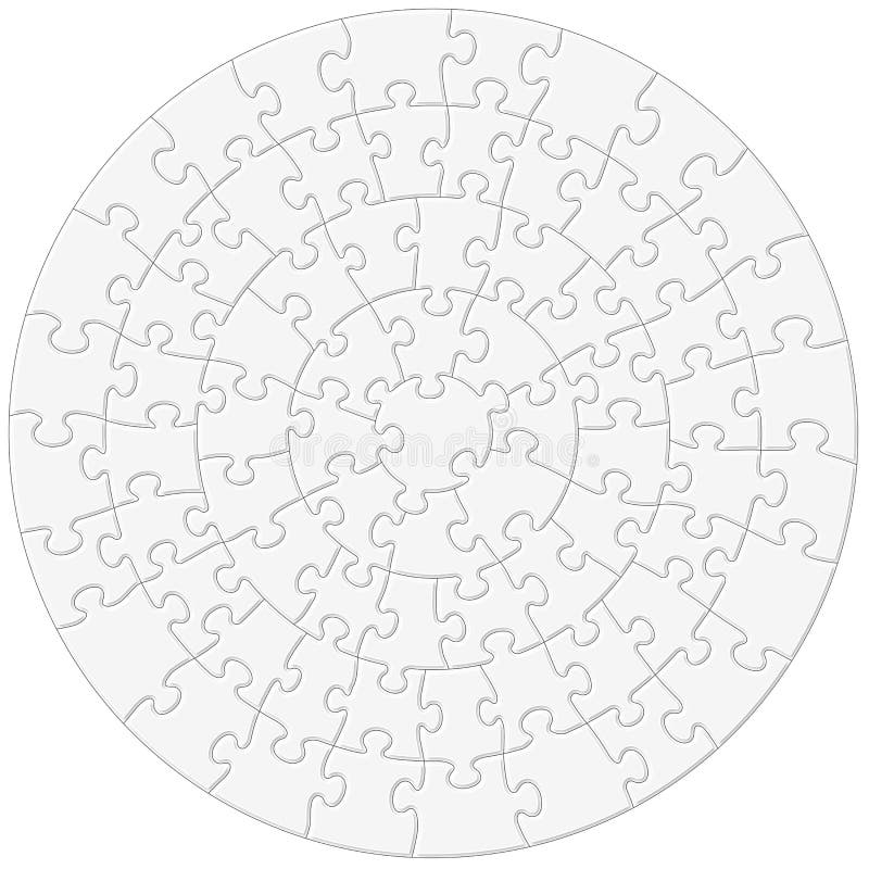 Circular Jigsaw Puzzle Vector Illustration Stock Vector - Illustration of  computer, ideas: 56721842