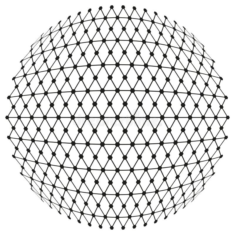 Circular net design. Mesh vector pattern. Geometric web shape. Repeating line texture. EPS 10.