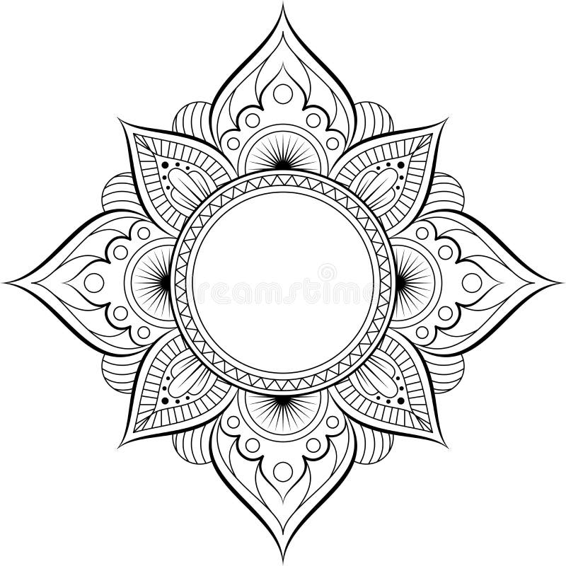 Lotus Mandalas for Greeting Card, Invitation, Henna Drawing and Tattoo  Template Stock Vector - Illustration of boho, botanical: 183926876