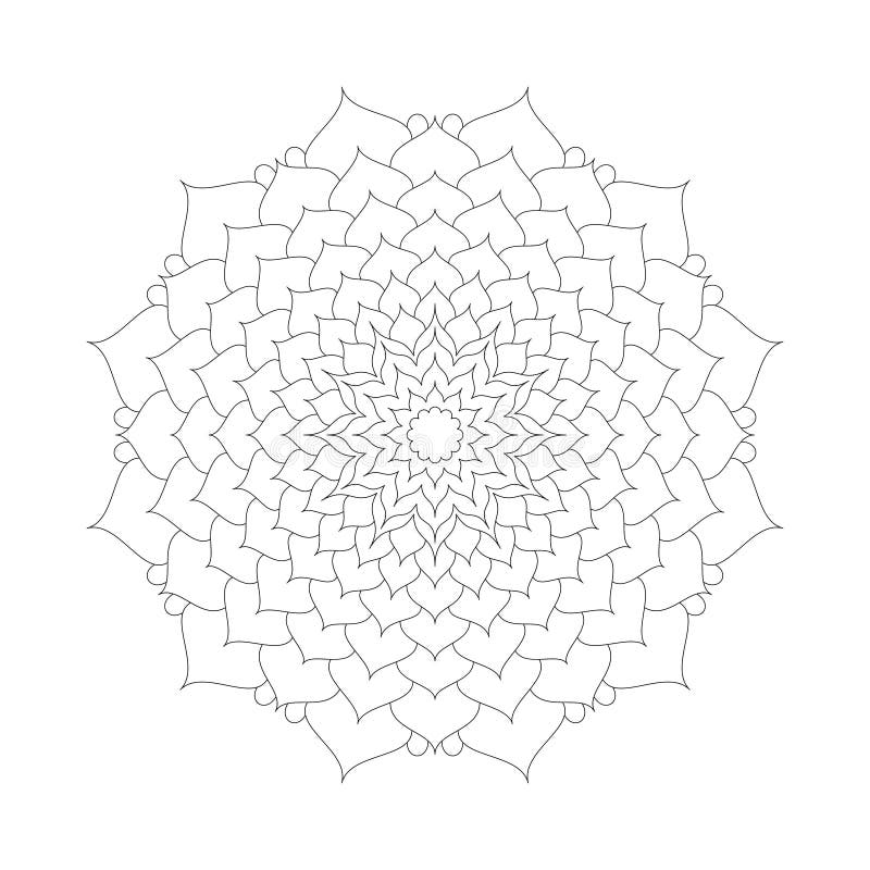 Download Circular Pattern Mandala Lotus Flower Black And White ...