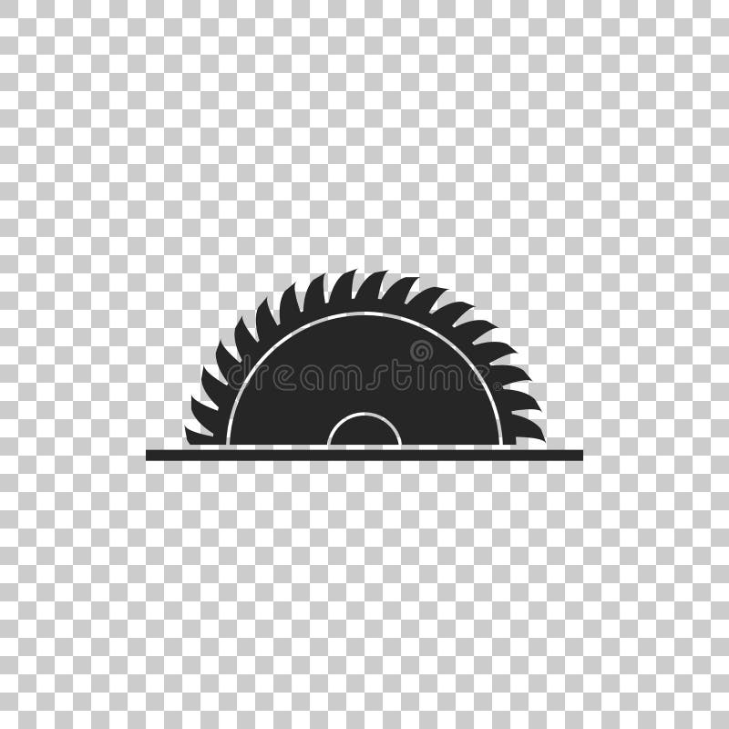 Circular Saw Blade Line Sketch Icon Isolated on White Background. Saw