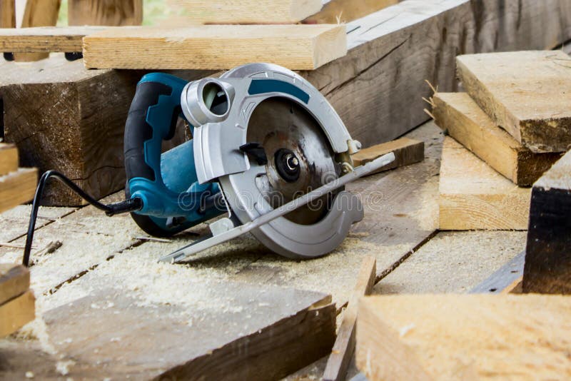 Carpenter Working On A Hand Saw Cutting Boards Stock Photo Image of