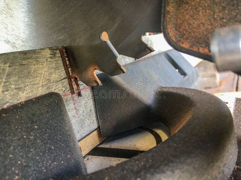 Circular Saw at Marking on Wood. Carpenter Using Circular Saw for Wood Stock Image Image of