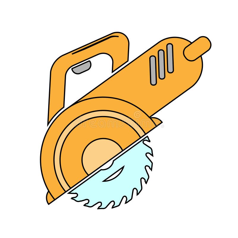 Circular saw simple icon From Working tools stock illustration