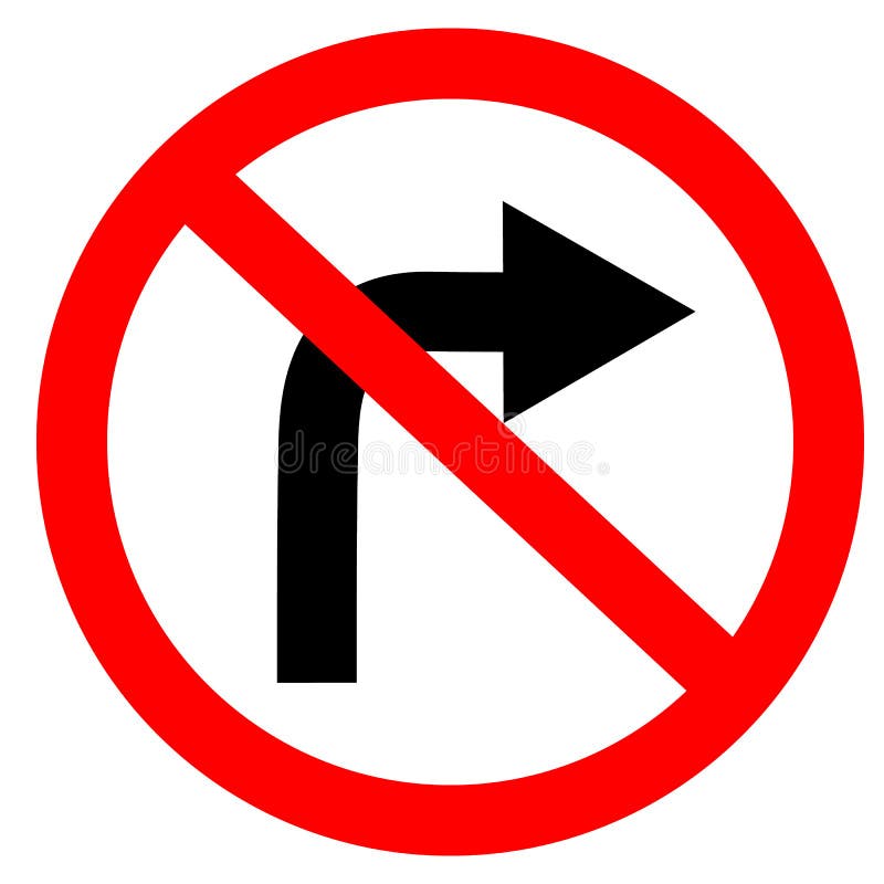 Black Arrow Turn Right Traffic Sign White Stock Illustrations – 1,219 ...