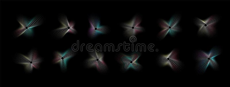 Circular Sound Music Wave. Abstract Radial Audio Equalizer. Vector Neon Color Graphic vector illustration