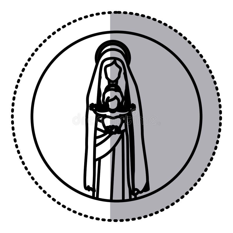 Virgin Mary Outline Stock Illustrations – 286 Virgin Mary Outline Stock ...