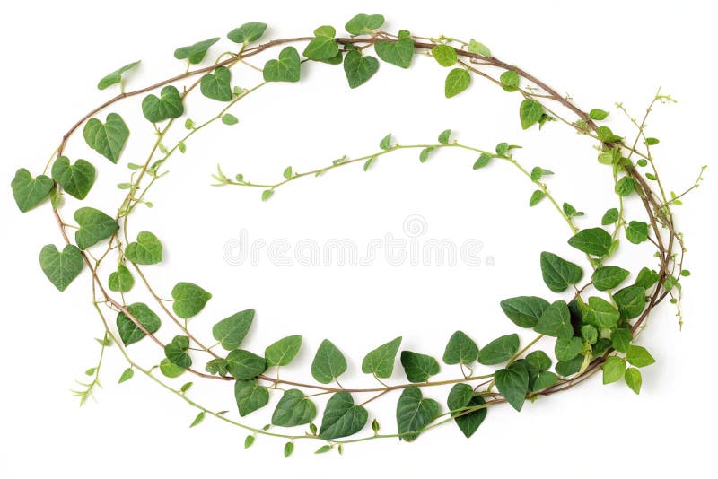 Circular Vine at the Roots. Bush Grape or Three-Leaved Wild Vine Cayratia (Cayratia Trifolia) Liana Ivy Plant Bush stock images