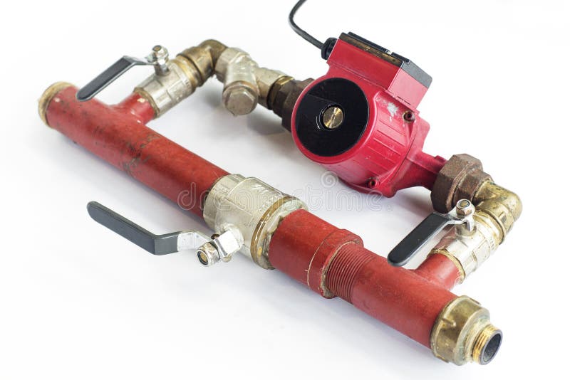 The Circulation Pump of the Heating System Stock Image Image of stop