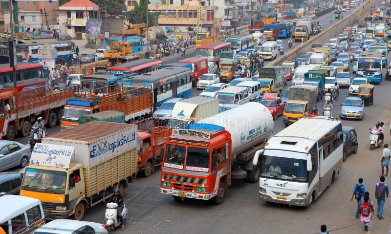 Circulation urbaine de Bangalore image stock Circulation urbaine de Bangalore image stock